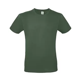 B&C Collection #E150 Mens Plain Cotton Tee Leichte, Gerade Passform - Flaschengrün (L)