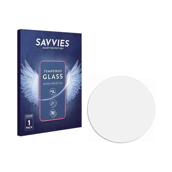 Savvies Panzer Schutz Glas Für Armbanduhren (Kreisrund, ø, 36 Mm) 9H Hartglas, Anti-Fingerprint, Displayschutz thumbnail