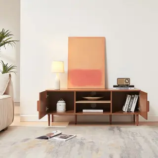 Fernsehtisch Starvili Mit 2 Türen 120x40x45 Cm Rostfarben [en.casa]