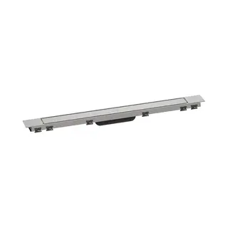 Hansgrohe RainDrain Match + Duschrinne 800mm, Edelstahl Gebürstet, Fertigset