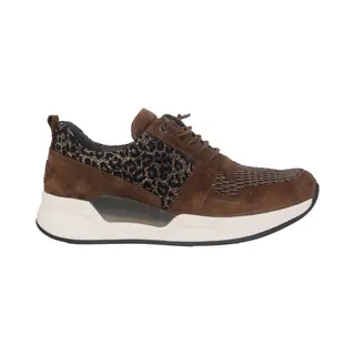 Gabor Rollingsoft Sensitive 96.955.81 - Dames Rollende Wandelsneaker - Bruin - Maat 40 (Eu) 6.5 (Uk)