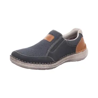 Rieker 03053-14, Men’s Loafers, Blue (Pazifik/Atlantis/Amaretto/Staub 14), 8 Uk (42 Eu)