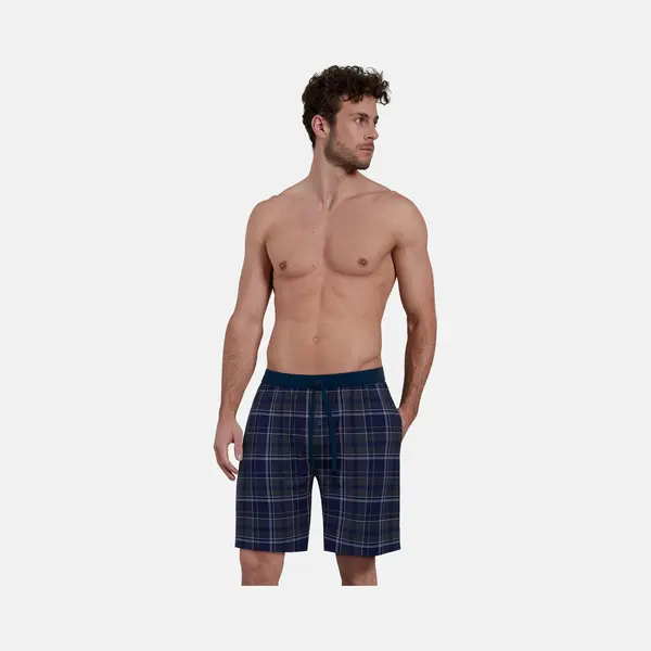 Ceceba Heren Pyjama- Of Loungebroek - Donkerblauw Geruit thumbnail