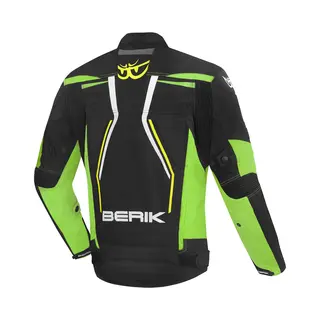 Berik Radic Evo Plus Zwart Geel Groen Waterdichte Textiele Motorjas - Maat 52 - Jas