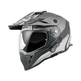 Bogotto H331 Bt Tour Evo Zwart Grijs Bluetooth Enduro Helm - Maat Xs - Helm