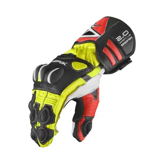 Berik Thunar Evo Motorradhandschuhe, Schwarz/neon-gelb/neon-rot, 3XL