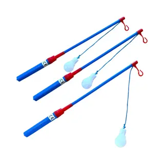 Eschert 3 Lampionstokjes Met Led Lichtje - Incl. Batterij - Sint Maarten Lampion Stokjes - 40 Cm - Blauw