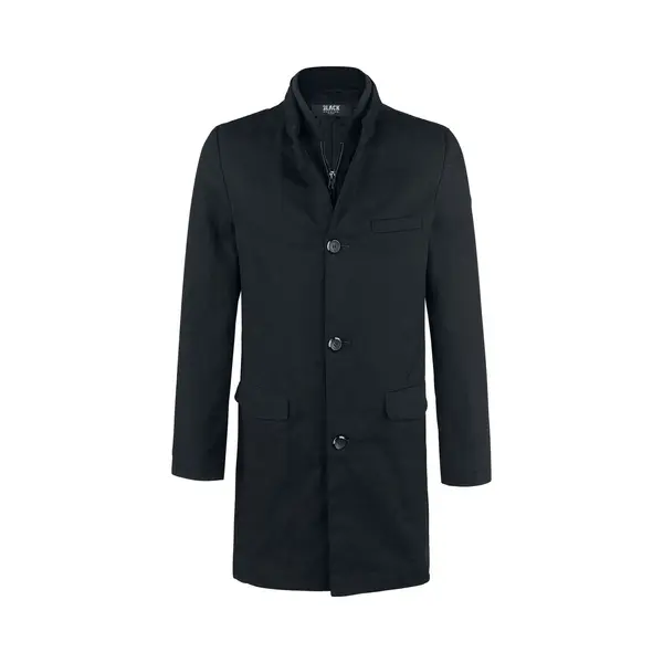 Black Premium By Emp Single-Breasted Coat Short Coat Black thumbnail