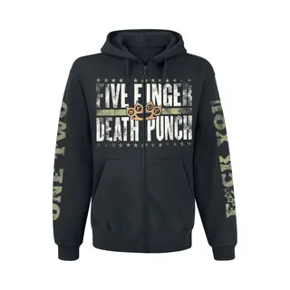 Five Finger Death Punch Vest Met Capuchon - Locked & Loaded - M Tot 3XL - Voor Mannen - Zwart