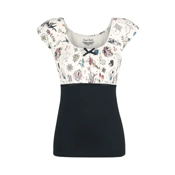 Rock Rebel By Emp Skinny Minnie T-Shirt Black thumbnail