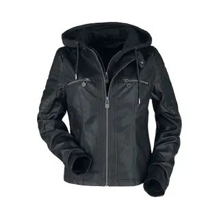 Black Premium By Emp Road Tripping Imitation Leather Jacket Black