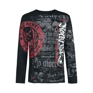 Rock Rebel By Emp Rock And Roll Dreams Come Through Langarmshirt Schwarz In 5XL