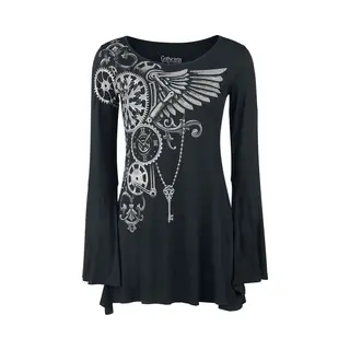 Gothicana By Emp Bat Country Long-sleeve Shirt Black