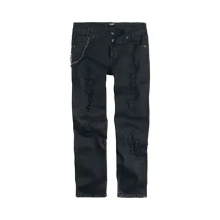 Rock Rebel By Emp - Rockabilly Jeans - Dark Reptile - W30L32 Tot W40L34 - Voor Mannen - Zwart