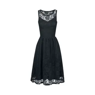 Gothicana By Emp Sleeveless Lace Dress Midi Dress Black