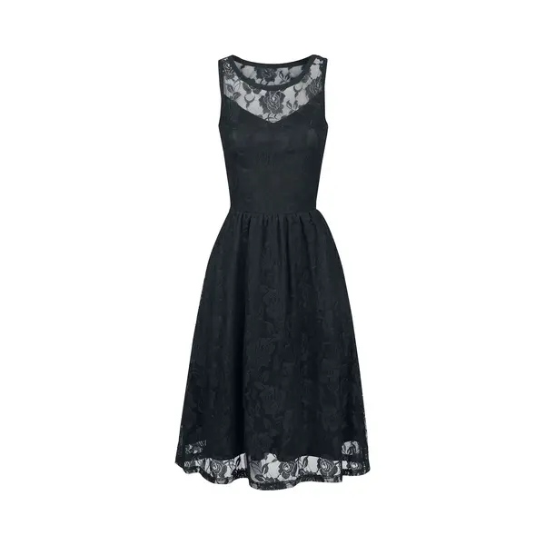 Gothicana By Emp Sleeveless Lace Dress Midi Dress Black thumbnail