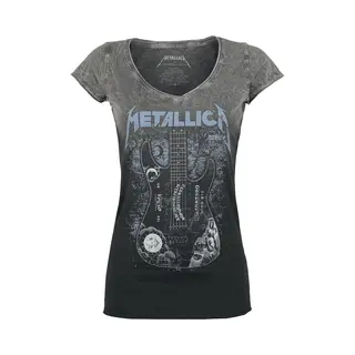 Metallica Ouija Guitar T-Shirt Black Grey