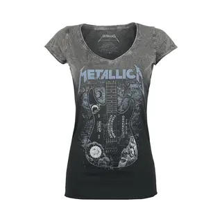 Metallica Ouija Guitar T-Shirt Black Grey