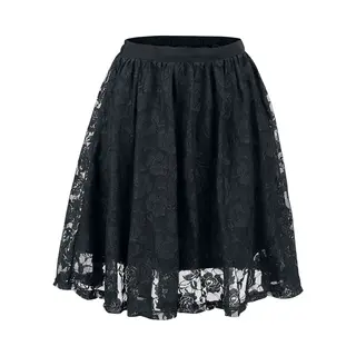 Gothicana By Emp Lace Covered Skirt Mini Skirt Black