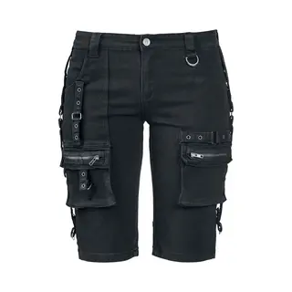 Gothicana By Emp Strap Shorts Black