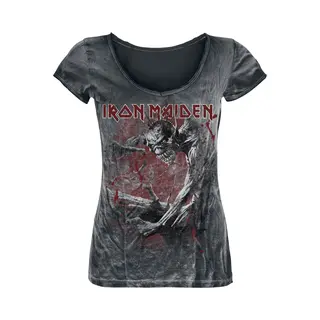 Iron Maiden Fear Of The Dark Vintage T-Shirt Black Used Look