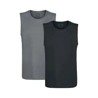 Red By Emp Double Tank Tanktop Black Grey