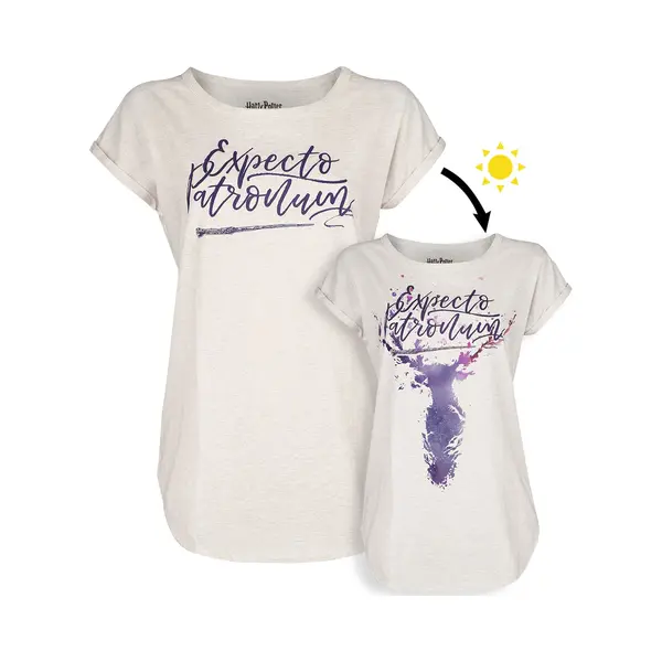 Harry Potter Patronus Uv T-Shirt Mottled Cream thumbnail