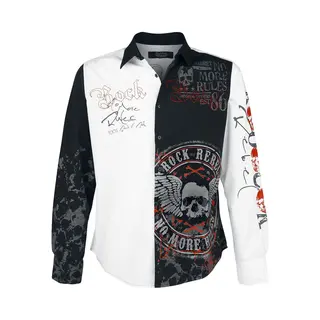 Rock Rebel By Emp There Is No Business Like Rock Business Longsleeve Black White