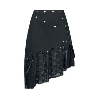 Gothicana By Emp Asymmetric Mittellanger Rock Schwarz In L
