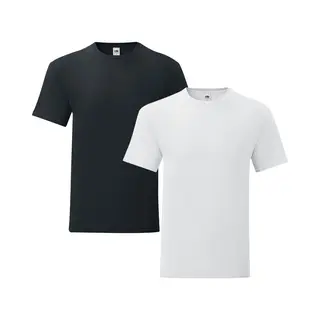 Fruit Of The Loom - Rockabilly T-shirt - Iconic T-shirt - Bundel - S Tot 5XL - Voor Mannen - Meerkleurig