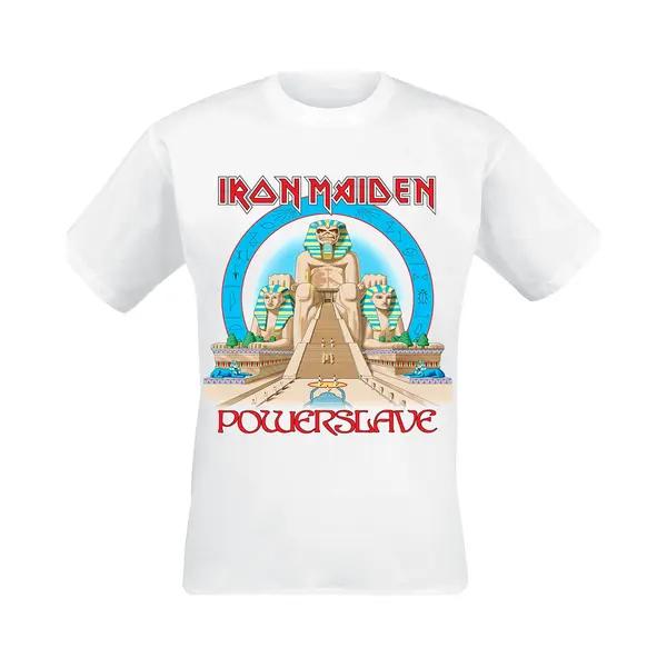 Iron Maiden Powerslave World Slavery Tour 1984-1985 T-Shirt White thumbnail