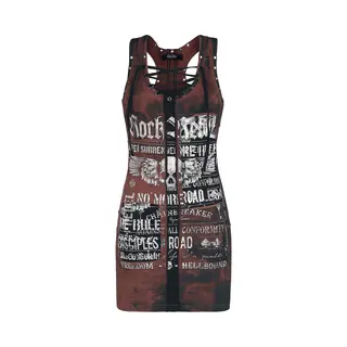 Rock Rebel By Emp Stay A Little Longer Mini Dress Brown