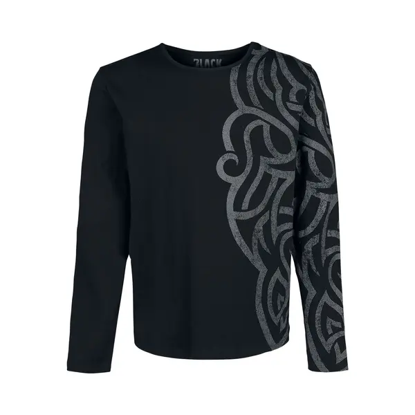 Black Premium By Emp Long-sleeve Shirt With Large Ornamentation Long-sleeve Shirt Black thumbnail