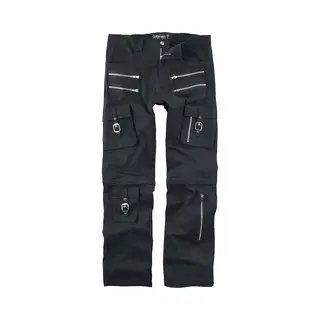 Gothicana By Emp 2in1, Trousers/Shorts Cloth Trousers Black