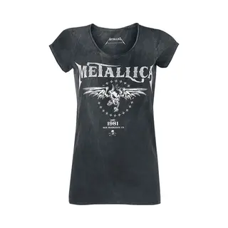 Metallica Biker T-Shirt Black Grey