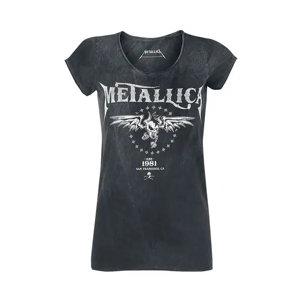 Metallica Biker T-Shirt Black Grey thumbnail