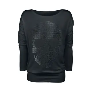 Full Volume By Emp Skull Long-sleeve Shirt Black