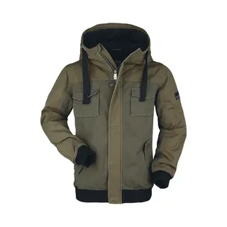 Black Premium By Emp Olive Winter Jacket With Pockets Winter Jacket Olive