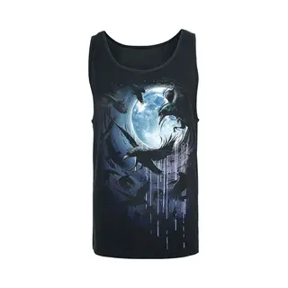 Spiral Crow Moon Tank-Top Schwarz In Xl