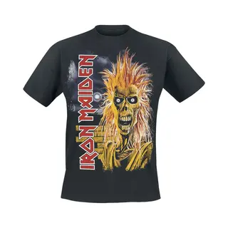 Iron Maiden 1st Album Tracklist T-Shirt Black