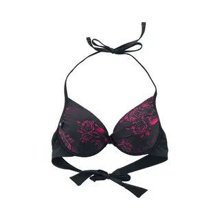 Black Premium By Emp Schwarzes Bikinioberteil Mit Skull & Roses Motiv Bikini-Oberteil Schwarz In Xxl