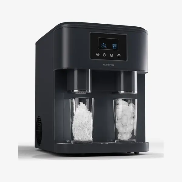 Klarstein 1.8L Small Ice Maker Machine, Counter Top Ice Machine For Home And Kitchen, Fast Operation, 15 Kg Of Crushed And Bullet Ice, Touch Controls, thumbnail