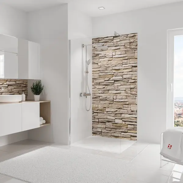 Schulte Achterwand -Decor - Steen Helder - 100x210 - Zelf Inkortbaar - Wanddecoratie - Muurdecoratie - Badkamer Wandpanelen - Muurbekleding -zelf thumbnail