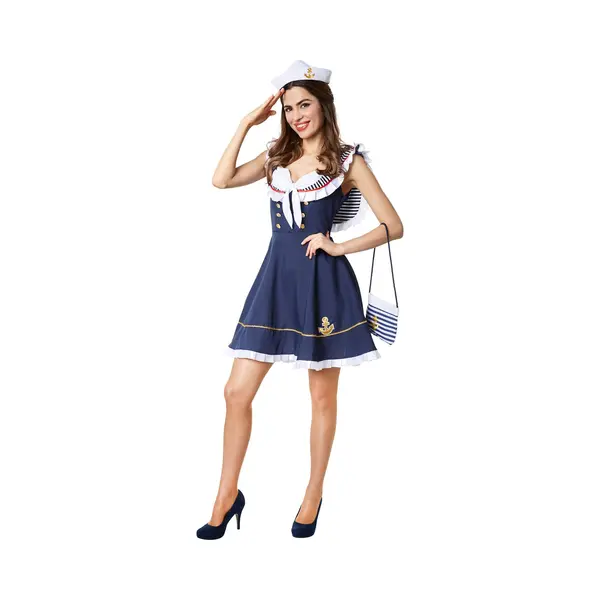 Tectake Dressforfun - Matrozenbruid L - Verkleedkleding Kostuum Halloween Verkleden Feestkleding Carnavalskleding Carnaval Feestkledij Partykleding - 302439 thumbnail