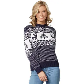 Dressforfun Weihnachtspulli Winter Wonderland Blau Und Weiß Für Damen S - Kostüm Kostüm Halloween Verkleiden Partykleidung Karneval Kostüm