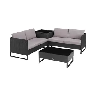 TecTake 404300 bank Zwart