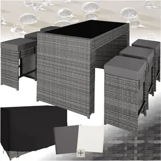 TecTake 404386 Gartenmöbel-Set Grau