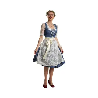 Dressforfun Midi-Dirndl Kleinwalsertal Modell 2 M - Kostüm Kostüm Halloween Verkleiden Partykleidung Fasching Kostüm Fasching Partykleidung -