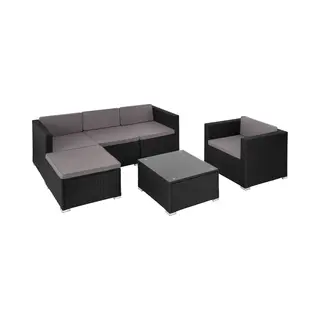 TecTake 404790 bank Zwart