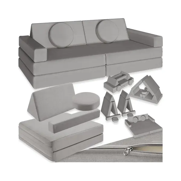 Tectake® Spielsofa, Kindersofa Klappbar, Modulares Sofa Mit Spiel- Und Schlaffunktion, Möbel Für Kinderzimmer, Indoor Spielplatz, Couch Oder thumbnail